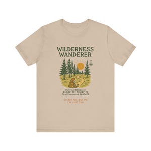 Wilderness Wanderer Unisex Tee - Personalized Hiking Shirt, Nature Lover Gift, Outdoor Adventure Apparel, Camping T-Shirt, Trail Explorer