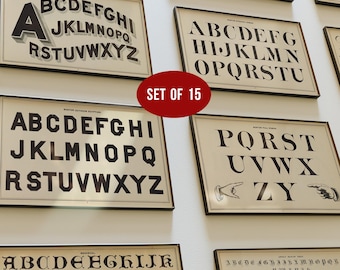 Vintage Lettering Prints – Allen P. Boyce | 15 High-Res Typography Plates from “The Art of Lettering” (Printable Wall Art)