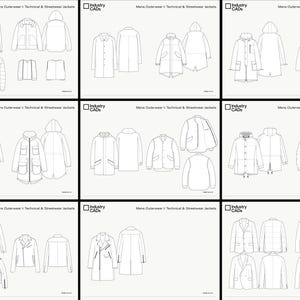Mens Fashion Mockup Bundle - 321 Vector Flat Sketches (ai, svg, pdf, png) image 4