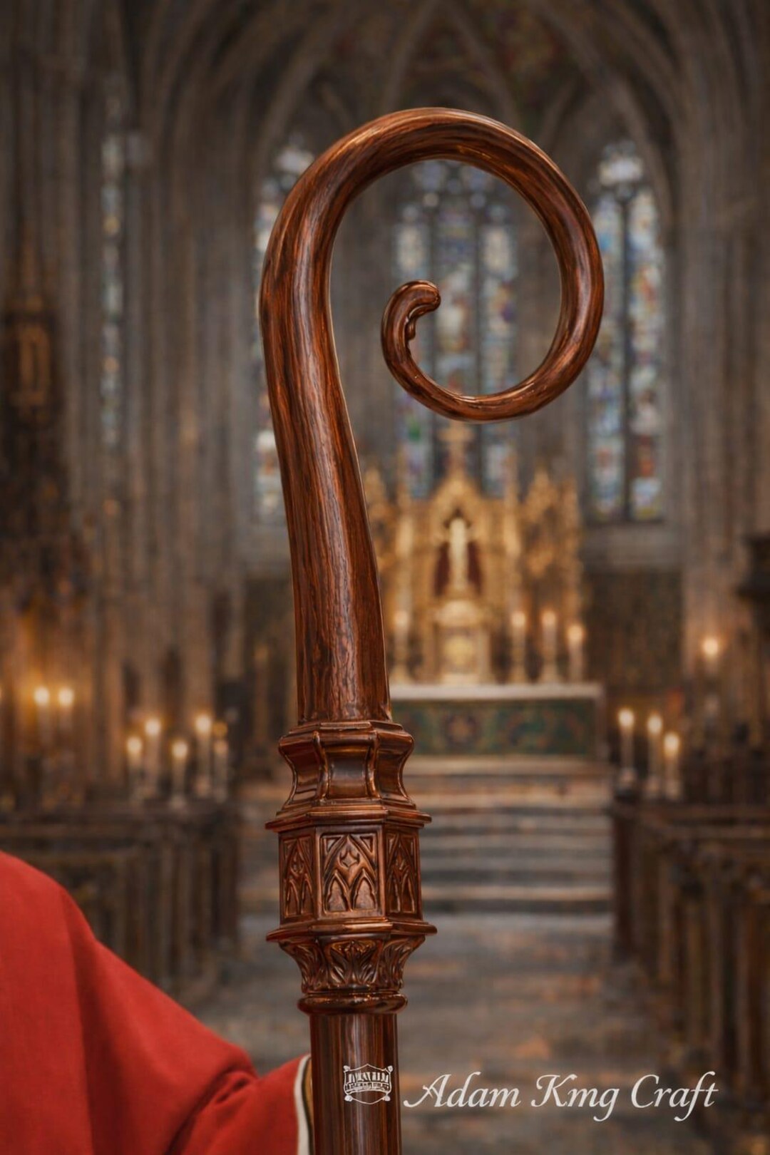 Wooden CROZIER Bishop Staff Crosier Quality Craftsmanship, 72 ...