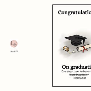 Carte de voeux pour l'obtention du diplôme en pharmacie
