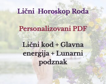 Lični Horoskop Roda, personalizovani PDF sa tumačenjem ličnog koda i lunarnog podznaka