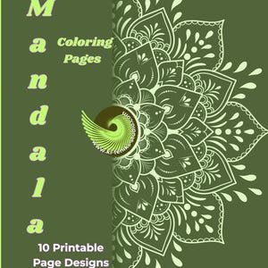 Libro da colorare Mandala / 10 pagine stampabili (download PDF)