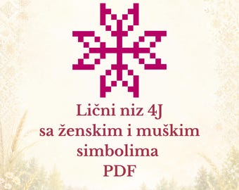 Lični niz 4J sa ženskim i muškim simbolima