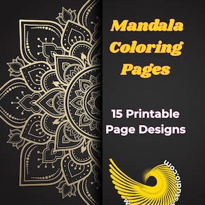 Mandala da colorare / 15 modelli di pagine stampabili (download PDF)