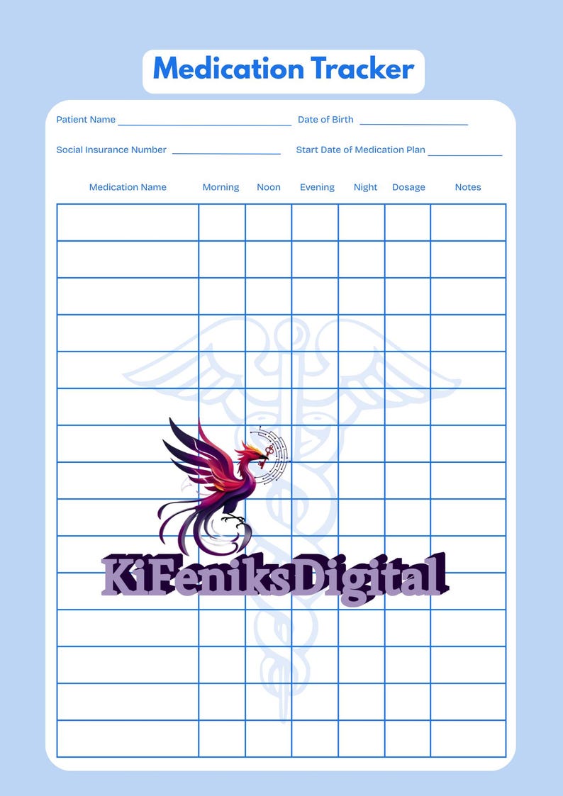 Medication Tracker PDF | Editable Medication Log | EN & DE Canva ...