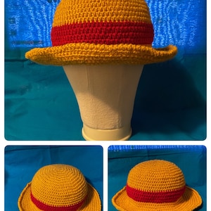 Monkey D Luffy crochet hat pattern