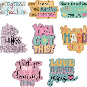 Inspirational Fridge Magnet Set: Positive Affirmation Quotes