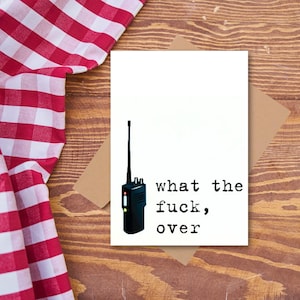 Funny &quot;What the F*, Over&quot; Card: Snarky WTF Greeting