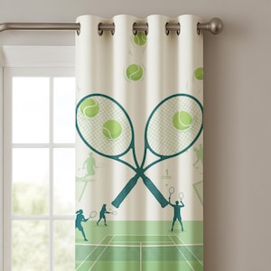 Tennis Curtain for Kids Room – Minimal Sport Court Design Panel