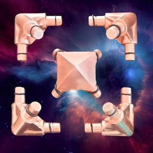 Copper Pyramid Kit for Meditation and Healing, UK, EU, USA 1/2 Inch ( L and M Type), Australia