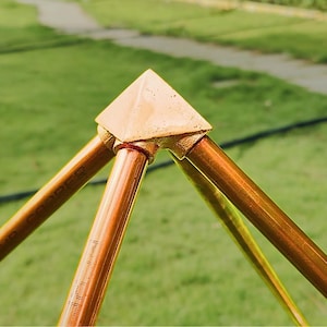 Copper Pyramid for Meditation _ 6feet Premium Quality ( Full Set) Giza Pyramid Connectors KIT , Copper Pyramid Kit, Giza kit, Meditation Kit