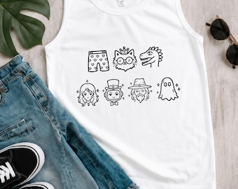 Dungeon Crawler Carl Tank Top, Princess Donut Shirt, LitRPG Fan Gift, Minimal Fantasy Graphic Tank, Gamer Nerd Streetwear Top