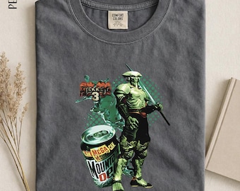 The Tekken 3 Yoshimitsu Shirt, Mountaindew Collaboration Tee, Gamer Tee, Vintage Video Game Shirt, Retro Gamer Apparel, Menswear, Womenswear