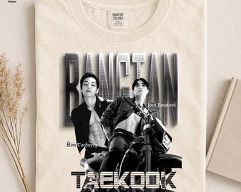 BTS Taehyung Jungkook Shirt, V Jungkook Fan Tee, Kpop BTS Vintage Collage Shirt, Bangtan Boys Merch, Kpop Idol Shirt, Army Gift Shirt