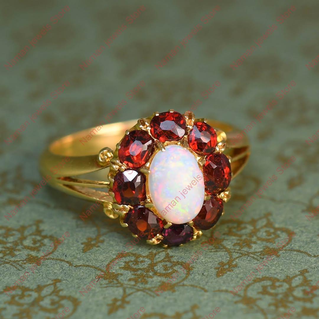2ct Garnet Ring - Etsy Australia Hessonite Garnet 2.60ct Solid 18K Gold Ring main image 1