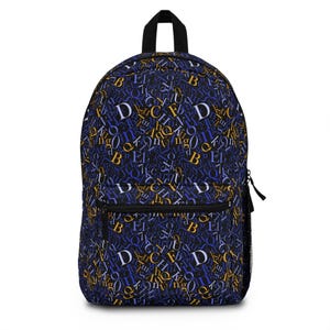 Colorful Letter Print Backpack School Bag