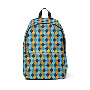 Colorful Unisex Fabric Backpack - Trendy Daypack for School, Travel, Gifts, Festivals, Everyday Use