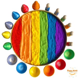 Rainbow Salt (4 cups) Sensory Filler | Taste-Safe Sensory Bin Filler | Rainbow Sensory Bin
