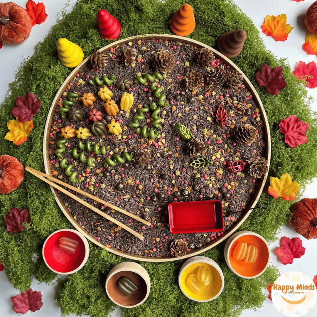 Autumn Harvest Sensory Bin Filler | Montessori Fall Sensory Play (4 ...