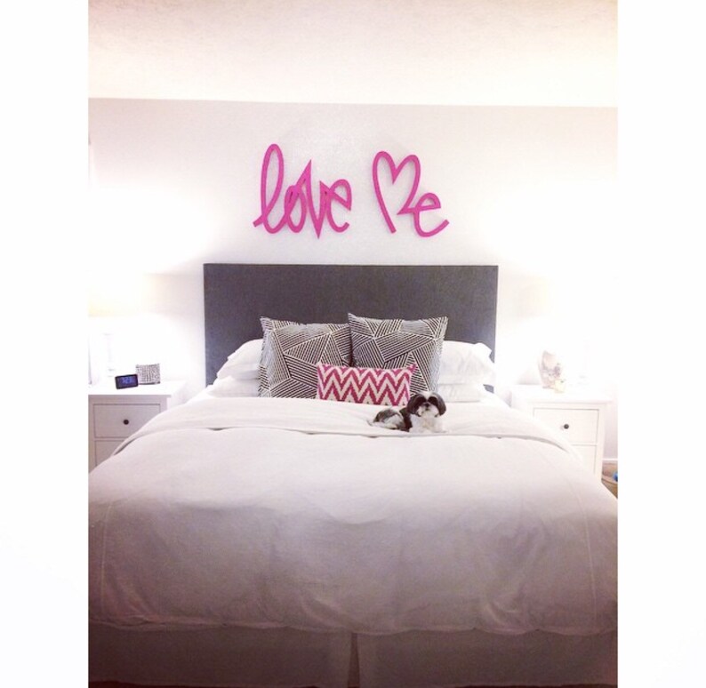 Love me wall art words Etsy
