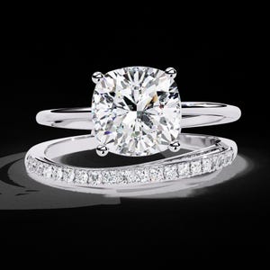 engagement ring 2.50 ct cushion solitaire diamond