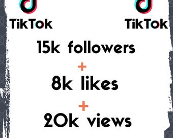 TikTok Volgers Pakket: 15.000 Volgers + 8.000 Likes + 20.000 Weergaven | TikTok Groei Bundel | Sociale Media Promotie | TikTok Betrokkenheid Boost