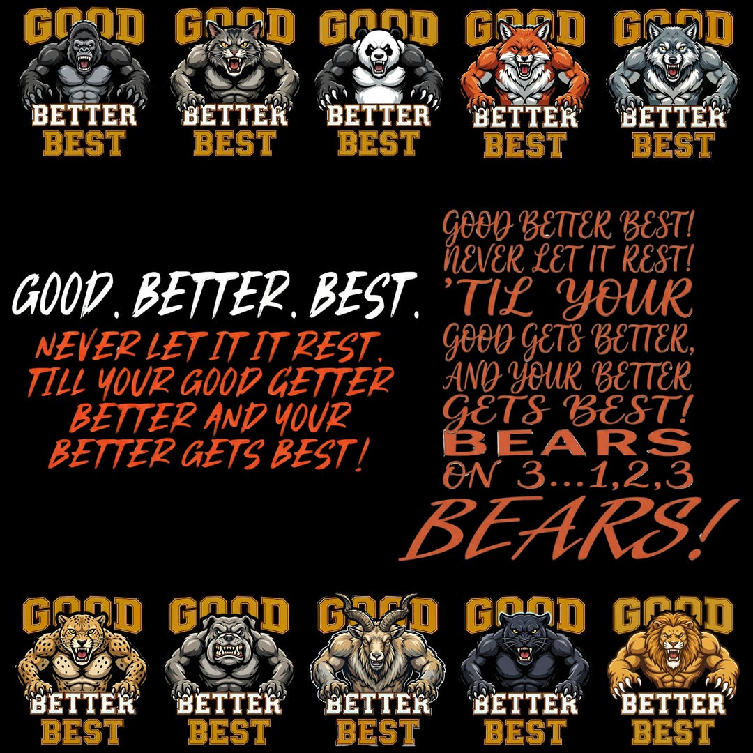 Good Better Best PNG Bundle, Motivational Quote Cliparts, Digital ...