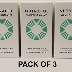 Nutrafol Women's Balance Hair Growth Capsules age 45 and Up 3PACK,New Glass body