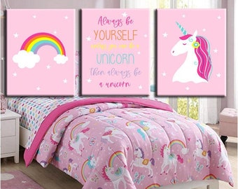 Unicorn bedroom top for girls