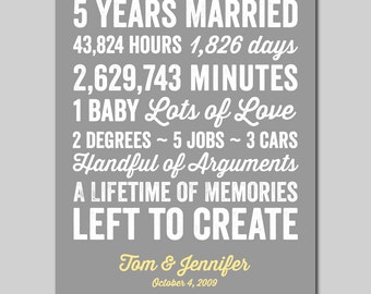 5 years married etsy