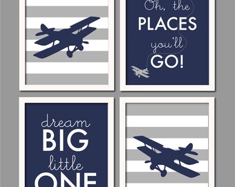 Airplane Nursery Airplane Wall Decor Boy Airplane Room Etsy