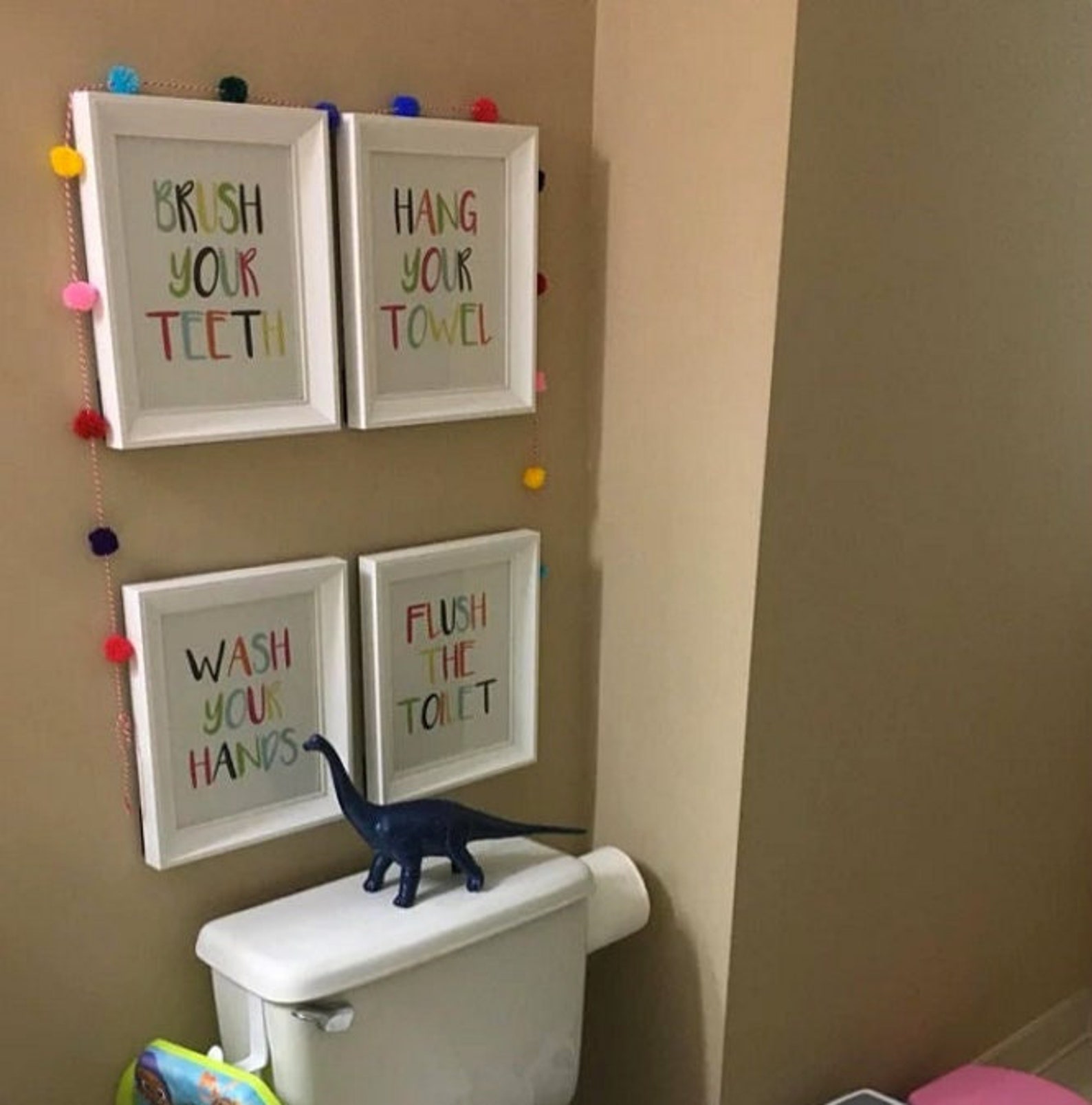 Kids Bathroom Wall Decor Kids Bathroom Art Bathroom Wall Etsy