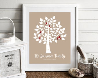 Family Christmas Gift, Personalized Gift, Best Friend Gift, Home Entryway Decor,Custom Family Name Wedding Gift,Personalized Family Tree Art