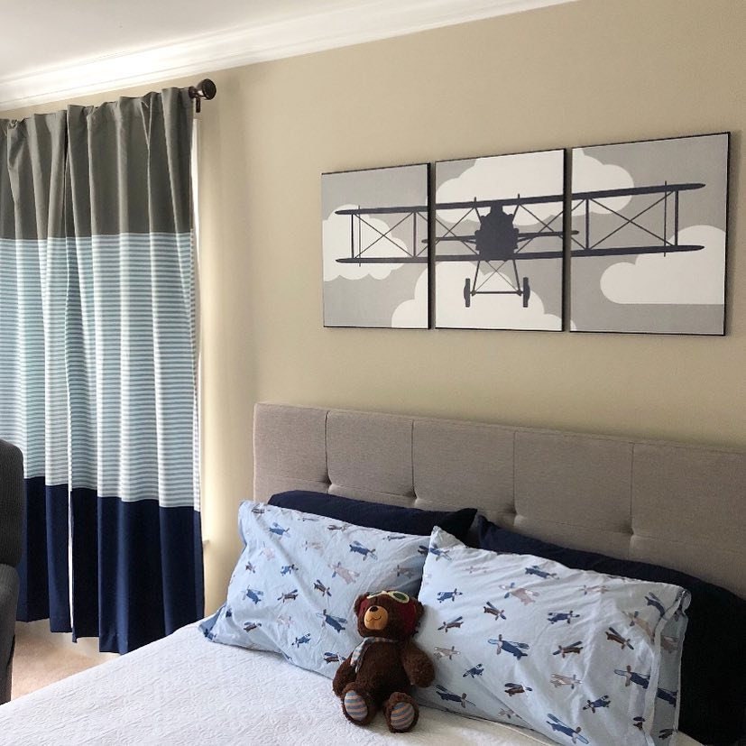 Airplane Decor, Airplane Nursery, Airplane Prints, Vintage Airplane Nursery, Baby Boy Nursery, Navy, Grey, Boy Room Decor, Boy Room Art