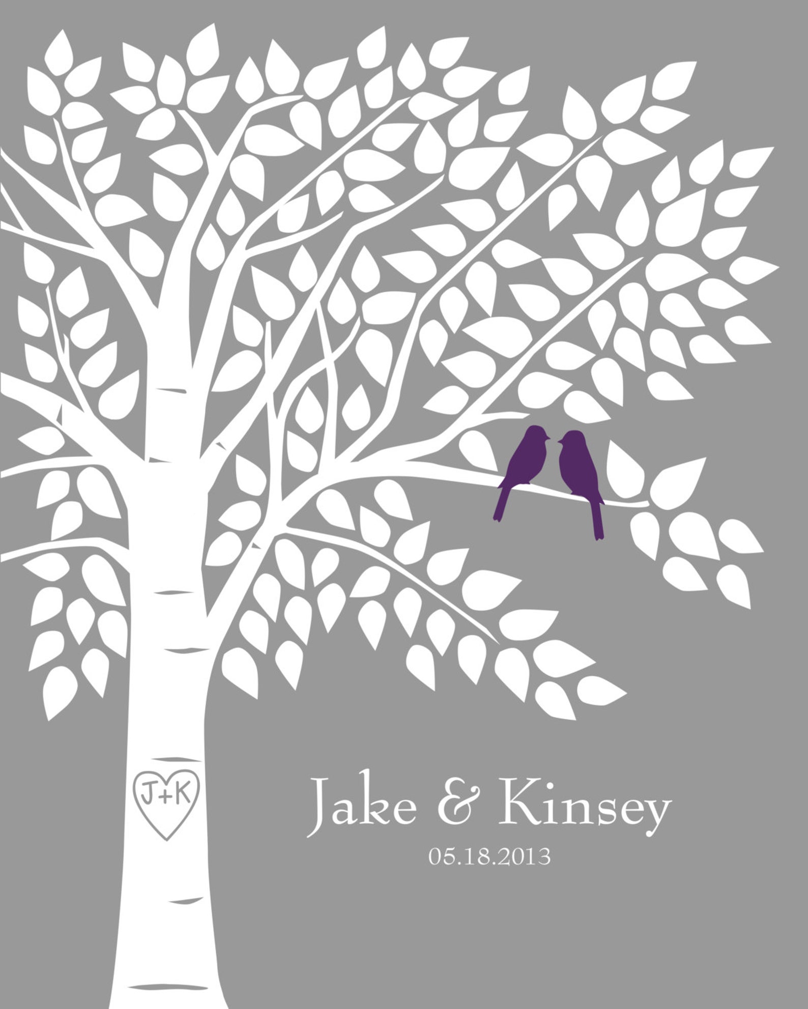 Printable Wedding Guest Book Tree Last Minute Guest Book Etsy