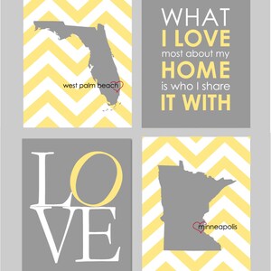 Yellow and Gray Bedroom Decor Yellow and Grey Bedroom Art What | Etsy