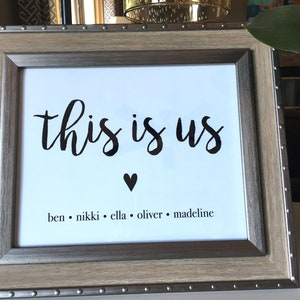 ON SALE This is Us, This is Us Sign, Farmhouse Sign, Personalized Family Gift, Adoption Gifts, Anniversary Gift for Wife, Farmhouse Decor