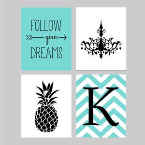 Teen Girl Room Decor Teen Room Decor Teen Wall Art Teen Bedroom Art Dance Decor Girl Dorm Decor Tween - Set of 4 Prints or Teen Canvas Art