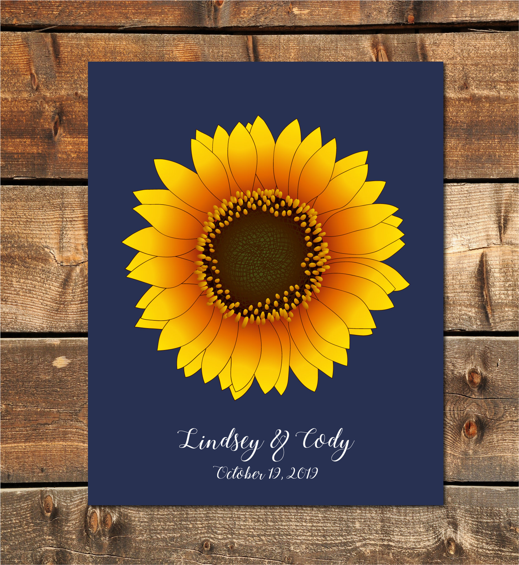 Sunflower Guest Book Alternatives Bridal Shower Guestbook Etsy