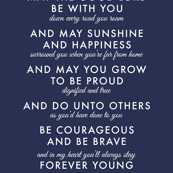 Forever Young Lyrics - Etsy