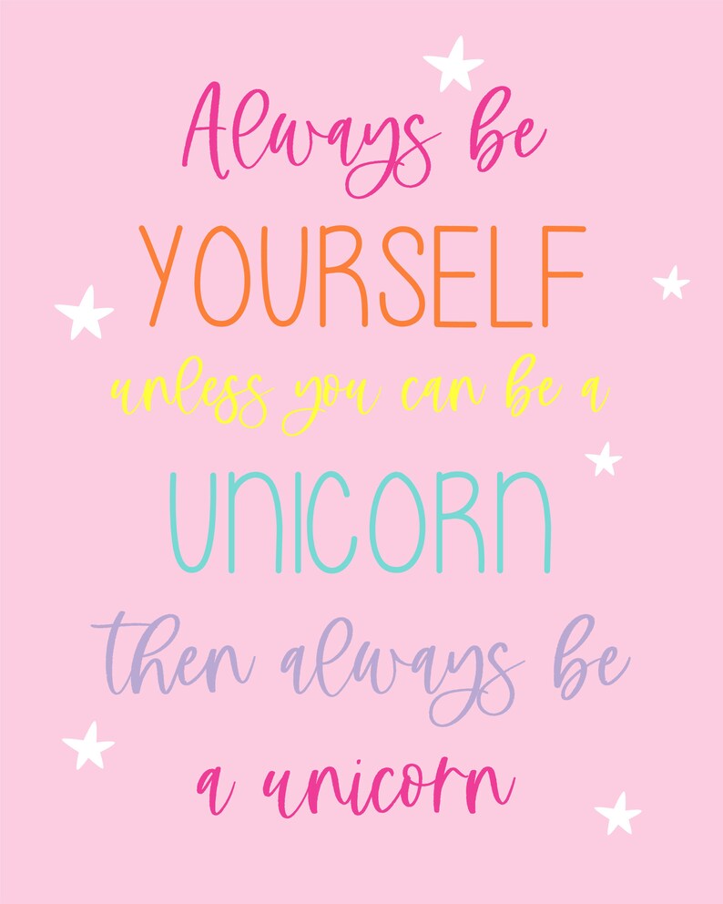 Unicorn Girls Room Decor Unicorn Wall Art Unicorn Bedroom - Etsy