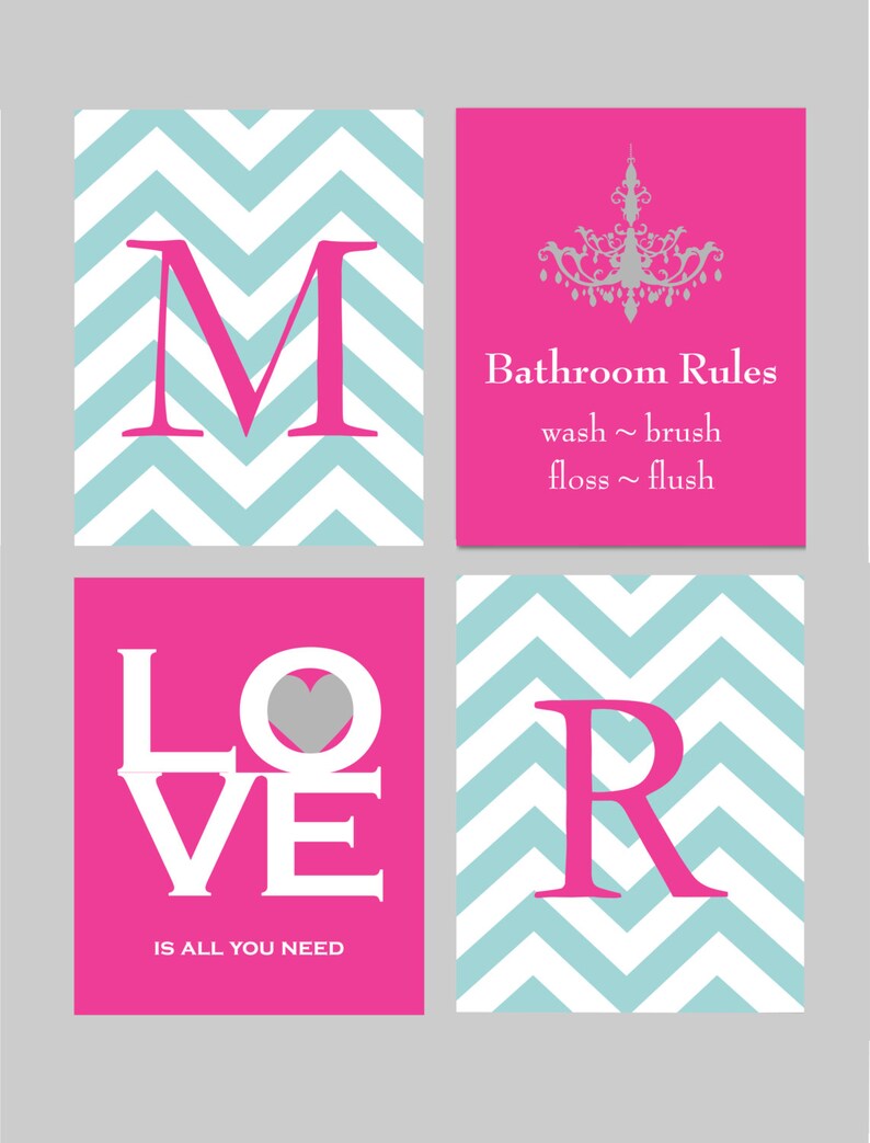 Kids Bathroom Wall Art Home Decor Prints Girls Bathroom Art Etsy