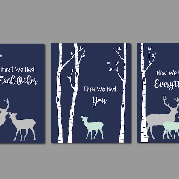 Navy Mint Grey - Etsy