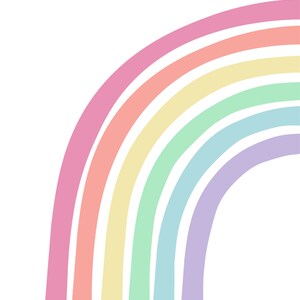 Pastel Rainbow Wall Art Set of 2 Prints or Canvases, Boho Rainbow ...