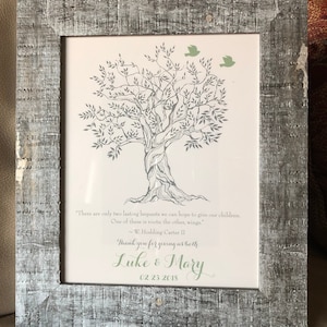 Thank You Gift for Parents Wedding, Roots and Wings Poem, Thank You Wedding Gift for Our Parents, Parents Gift, Tree with Love Birds