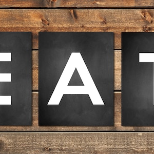 Farmhouse Decor, Eat Sign, Dining Room Art, Farmhouse Sign, Kitchen Wall Art, Dining Room Prints, Kitchen Prints, Farmhouse Prints, Set of 3