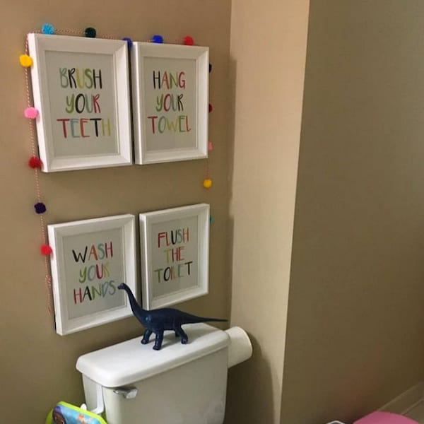 Kids Bathroom Art - Etsy