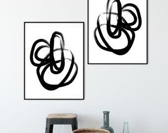 Minimalist Art Prints, Abstract Minimalist Painting Printable Art, Minimalist Gallery Wall Prints, Minimalism, Set of 2 Prints OR Canvas