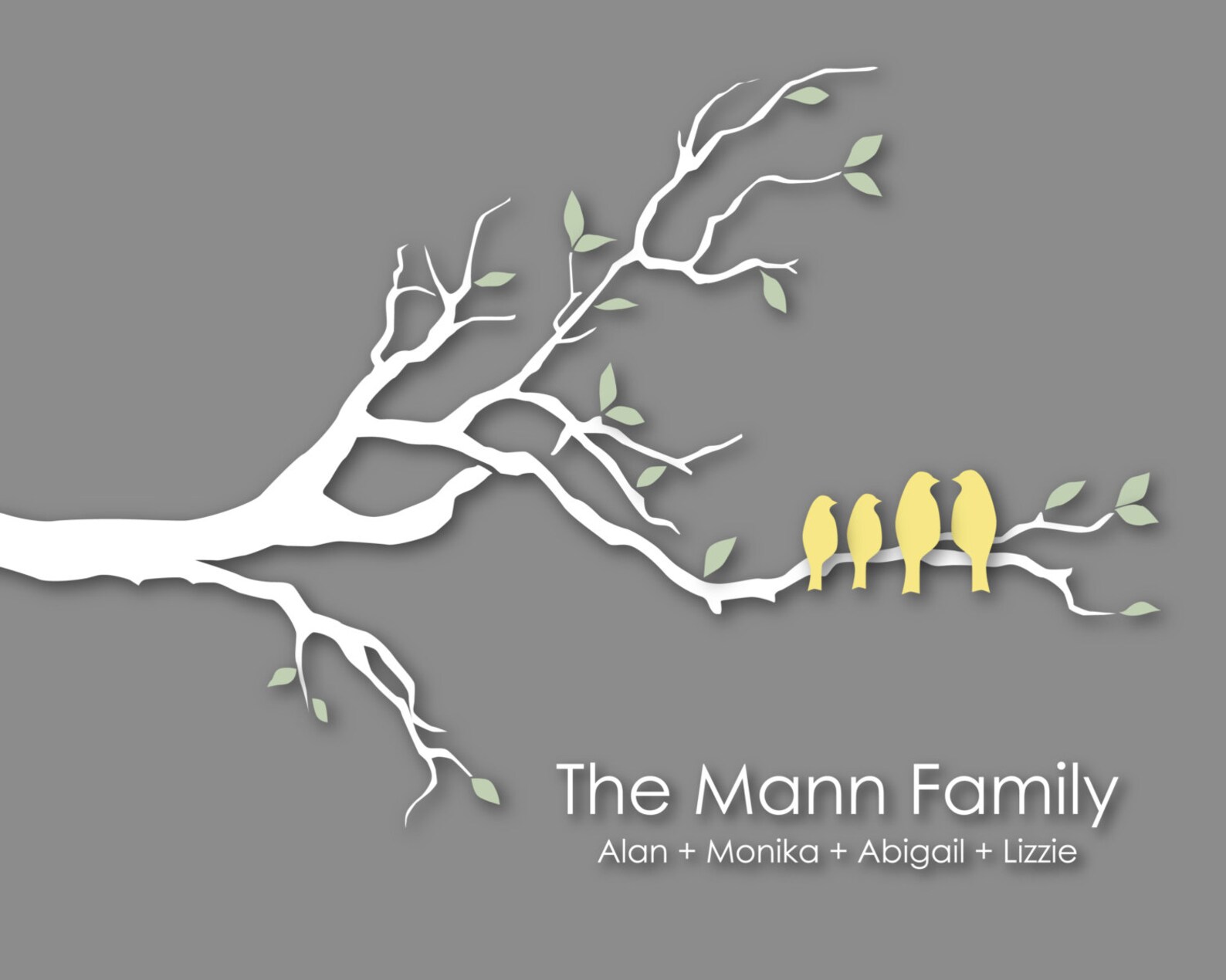 New Home Gift Personalized Family Tree Christmas Gift for Etsy